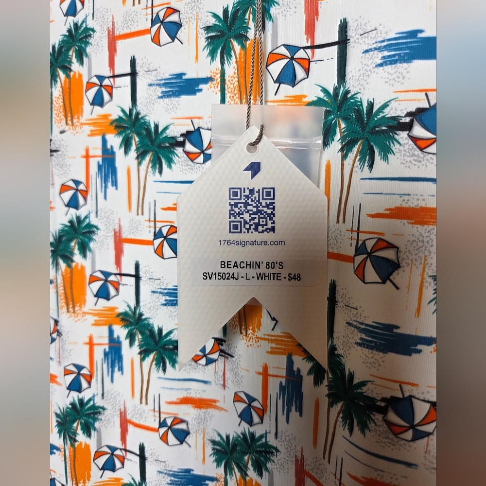 NWT 1764 Beachin' 80s Junior Polo Large - Picture 3 of 4